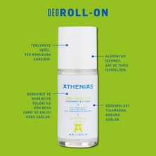 Athenias Bergamot & Citrus Deodorant Roll On Koltuk Altı Tıkamaz Aluminyum Içermez 50 ml