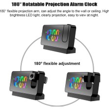 Xixi Shop 180° Dönebilen Prksiyonlu Renkli LED Ekranlı Alarm Saat (Yurt Dışından)