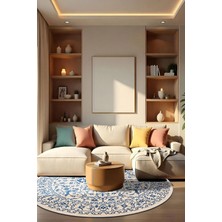 Şönil Halı, Makinada Yıkanabilir, Kaymaz Dokuma Taban, Modern & Dekoratif Tasarım FR726