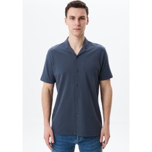 Ar-ma Erkek Polo Yaka Kısa Kollu Gömlek Regular Fit %100 Pamuk Penye Pike Düğme Kapamalı Cepsiz Y25374351101