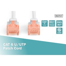 Digitus Patch Kablo, U-UTP, CAT. 6, 0,5 metre, AWG 26/7, Cu, LSZH, gri renk