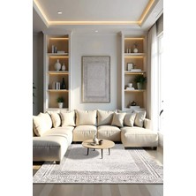 Şönil Halı, Makinada Yıkanabilir, Kaymaz Dokuma Taban, Modern & Dekoratif Tasarım FR1164
