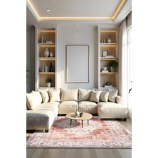 Şönil Halı, Makinada Yıkanabilir, Kaymaz Dokuma Taban, Modern & Dekoratif Tasarım FR996