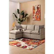 Şönil Halı, Makinada Yıkanabilir, Kaymaz Dokuma Taban, Modern & Dekoratif Tasarım FR1116