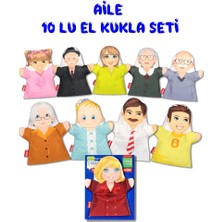 Tox 10 Parça Tox Aile Bireyleri El Kukla Set , Eğitici Oyuncak