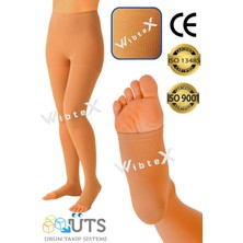 Wibtex Külotlu Varis Çorabı Burnu Açık Çorap (Ten Rengi) Orta Basınç Ccl2
