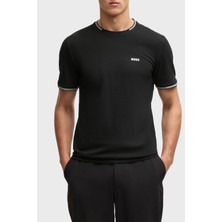 Boss Streç Pamuklu Regular Fit Bisiklet Yaka T Shirt Erkek T Shirt 50521245 001