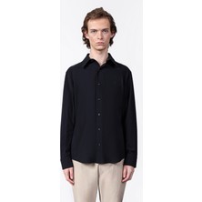 Isaora Streç Regular Fit Nefes Alabilen Geniş Yaka Gömlek Erkek Gömlek ISR4101 Navy