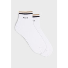 Boss Logolu Streç Pamuklu 2 Pack Çorap Erkek Çorap 50491195 100