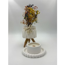 Kavun Kokulu Mum, Özel Tepsili Soya Wax Doğal Dekoratif Mum