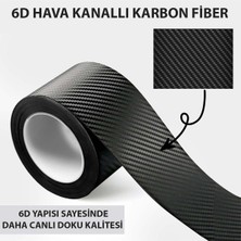 6d Siyah Karbon Şerit Folyo Araç Kapı Direk Kaplama Folyosu - Ragle Hediye