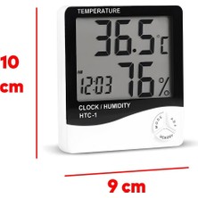 LE10 Pil Hediyeli! Oda Sıcaklık ve Nem Ölçer Dijital Yazlık Masa Saati Alarm Oda Termometresi Sıcaklık Ölçer Yazlık, Tatil, İç Mekan