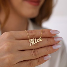 Hom Silver Jewelry 925 Ayar Gümüş Kişiye Özel Isimli Kadın Kolye