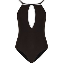 V Yaka Biye Detaylı Dokulu Mayo