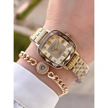 Ferrucci Çelik Kordon Kararma Renk Atma Yapmaz 2 Yıl Garantili Kadın Kol Saati+Bileklik F.03262.04