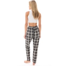 Kadın Desenli Yumuşak Dokulu Örme Süet Kadife Pijama Altı