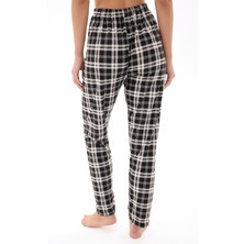 Kadın Desenli Yumuşak Dokulu Örme Süet Kadife Pijama Altı