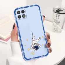 Samsung S9 Plus Uyumlu Mavi Renkli Astronot Desenli Telefon Kılıfı