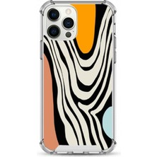 Iphone 8 Darbe Koruyuculu Çok Renkli Zebra Desenli Telefon Kılıfı