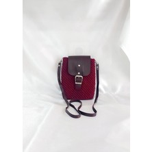 Umela Butik Bordo Bayan Omuz Çantası