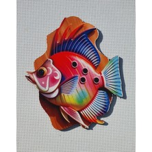 2 Adet 3D Görünümlü Balık Magnet V2 6 x 9 cm