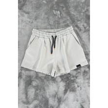 Kemerli Bağcıklı %100 Pamuk Kız Çocuk Şort