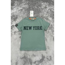 Ön ve Arkası Baskılı %100 Pamuk Erkek Çocuk  Penye Tişört