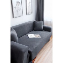 Hansarayhome Hansaray Likrali Streç Lastikli Esnek Yikanabilir Kare Desen Üç Kişilik Kotuk Örtüsü Koltuk Kılıfı
