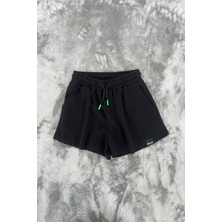 Kemerli Bağcıklı %100 Pamuk Kız Çocuk Şort