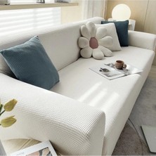 Hansarayhome Hansaray Likrali Streç Lastikli Esnek Yikanabilir Kare Desen Üç Kişilik Kotuk Örtüsü Koltuk Kılıfı