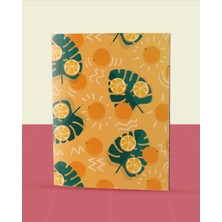 Pattern Meyveler Koleksiyonu - A6 Zımba Dikişli 5 Adet Meyve Temalı Defter - 10,5X14,5 cm