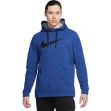 Nike Dri Fit Therma Hoodie Kapüşonlu Unısex Termal Sweatshirt Mavi