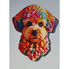 2 Adet 3D Görünümlü Köpek V3 Magnet 6 x 9 cm