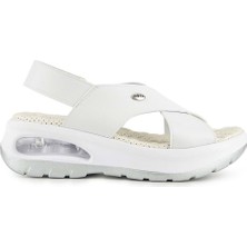 Muya Nwanwa Anatomik Air Max Tabanlı  Kadın Sandalet Beyaz