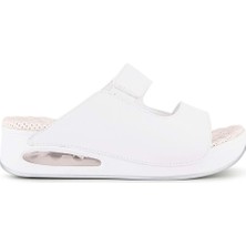 Muya Beso Anatomik Air Max Tabanlı  Kadın Terlik Beyaz