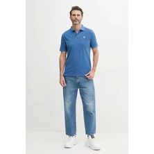 Guess  Erkek Lacivert Basic Polo Tişört