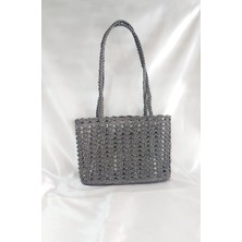 Umela Butik Gri Bayan Kol ve Omuz Çantası