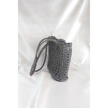 Umela Butik Gri Bayan Kol ve Omuz Çantası