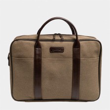 Retro Kanvas 35x23 Evrak Ve Laptop Çantası 13 Inç Haki