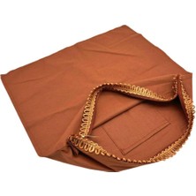 Angel Çanta Aksesuar 38X38 cm Dikilmiş Fermuarlı Astar Açık Kahve Renk