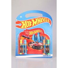 Dekomus Ile Lisanslı Hot Wheels Boyama Defteri ve 6 Adet Boya Kalemi Boyama Seti