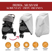 Breen Bebek Arabası Branda- Gri Koruyucu Örtü, Su Geçirmez, Tozdan Korur