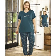 Kısa Kollu Battal Viskon Pijama Takımı 250145