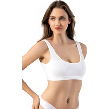 Uniquetrenders Kadın 3'lü Geniş Askılı Kaşkorse Pedli Crop Büstiyer