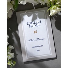 English Home Beyaz Çiçekler Kokulu Kese Polyester Malzemeden 1 Parça Zarif Tasarım