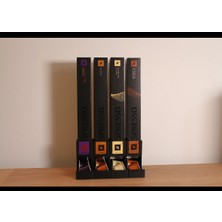 4 Parça Nespresso Kapsül Kahve Standı Organizeri Siyah