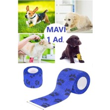 Luxury Desenli Kendinden Yapışkanlı Elastik Bandaj Köpek Kedi Pati Bandajı Sargısı Koruyucu Sargı 1 Adet