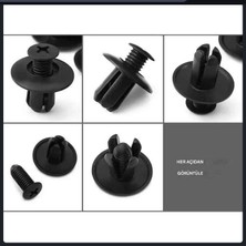 50 Adet 8mm Araba Plastik Perçin