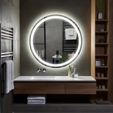 Aura Led'li Kumlamalı Lavabo & Banyo Aynası (Dokunmatik Sensörlü)