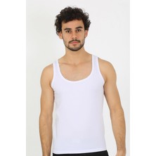 Modaserdem  Erkek Penye Beyaz Atlet  6566